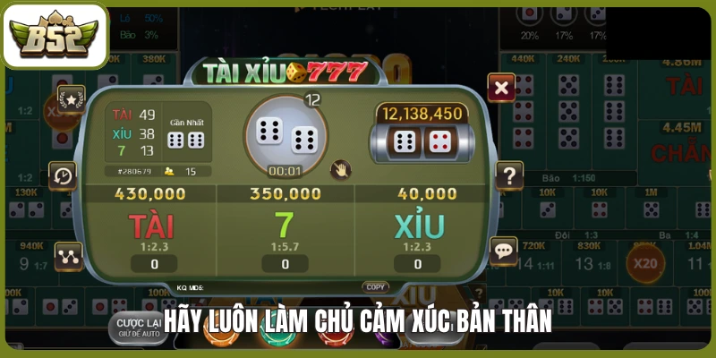 Hãy luôn làm chủ cảm xúc bản thân